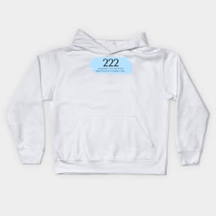 222 Angel Number blue Kids Hoodie